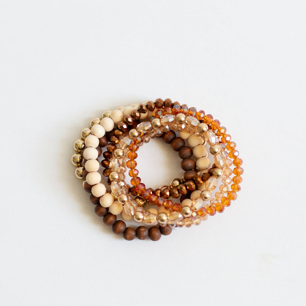 Stacked Bracelet Collection - Amber