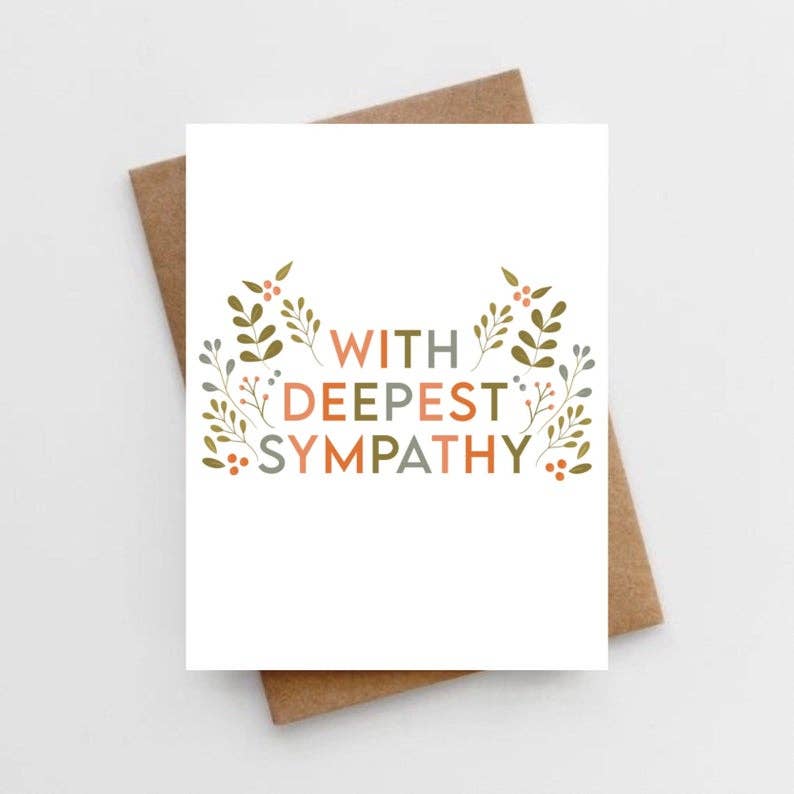 With deepest sympathy card