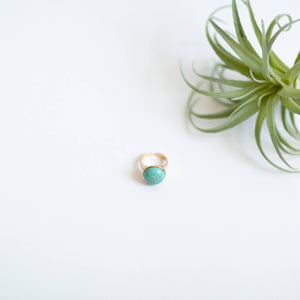 Gemma - Turquoise & Gold Ring