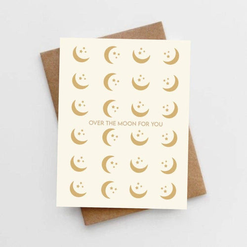 Over the moon for you card