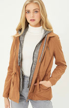 Load image into Gallery viewer, Emmy Layered Anorak Utility Jacket - Camel/Gray