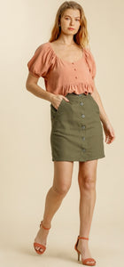 Colie Button Down Skirt