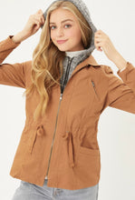 Load image into Gallery viewer, Emmy Layered Anorak Utility Jacket - Camel/Gray