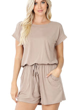 Load image into Gallery viewer, Comfy Girl Summer Romper | Ash Mocha