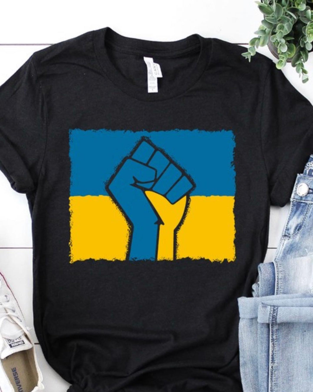 Stand With Ukraine - Black Tee