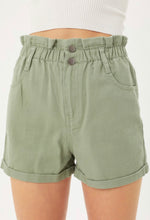 Load image into Gallery viewer, Paper Bag Waist Shorts | Olive